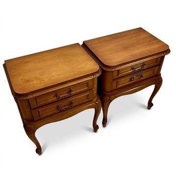 Nachtkastje (2) - Kersenhout - Merisier-stijl Louis XV