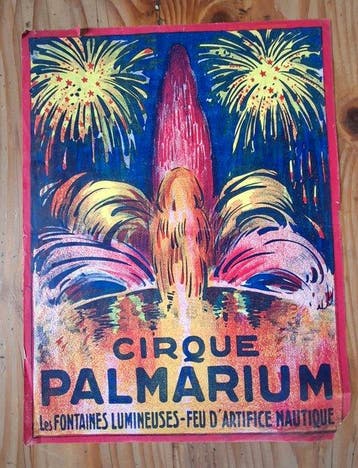 unknown - Vintage Circus poster - french mid century modern