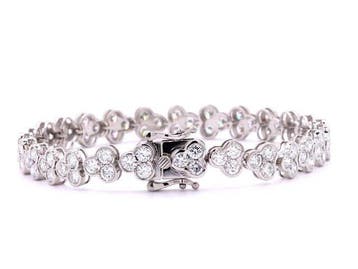 Armband Platina - 7.36ct. tw. Diamant (Lab-grown), Nieuw