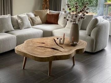 Unieke boomstam salontafels | direct leverbaar!, 50 tot 100 cm, Rond, Nieuw, Landelijk