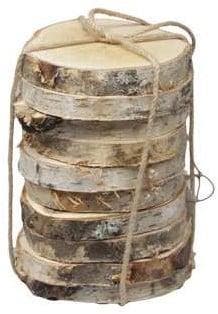 Berkenschijven ca. 12-14 cm pak 10 stuks