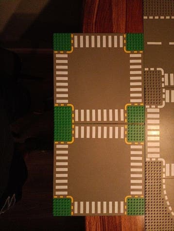 Lego Grondplaten - 11 grijze weg platen, Nieuw