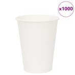 vidaXL Papieren koffiekopjes 1000 st 12oz 300 ml wit, Verzenden