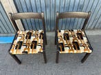 Stoel - Hout, Fluweel - Twee vintage stoelen, Antiek en Kunst