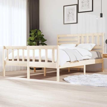 vidaXL Bedframe massief hout 140x200 cm, Verzenden