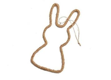 Haas frame met touw Rope Rabbit hanger 30 cm per stuk, Nieuw