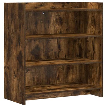 vidaXL Dressoir Gerookt eiken 75 x 36 x 80 cm Bewerkt hout, Verzenden