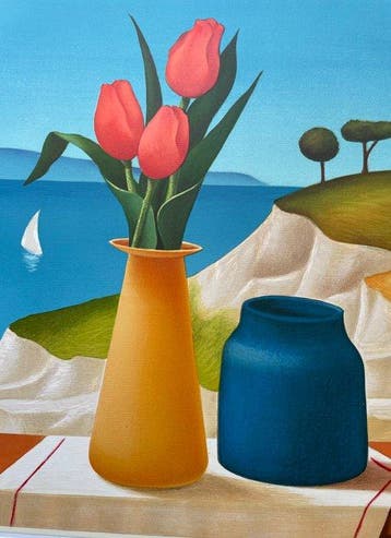 Roberto Masi (1940-2011) - Tulipani rossi