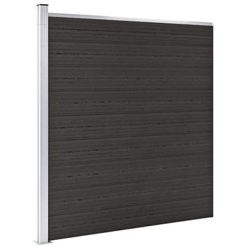 vidaXL Schuttingpaneel 175x186 cm HKC zwart, Verzenden