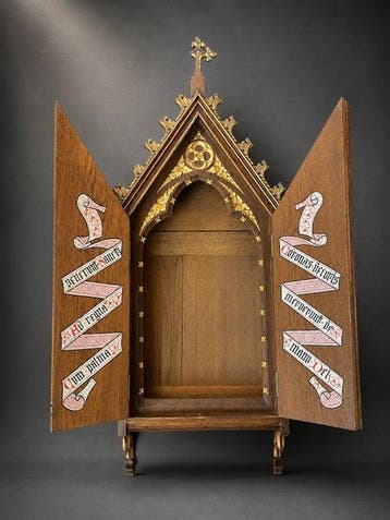 Neogotische reliekenkast - 105 cm - Hout - 1850-1900