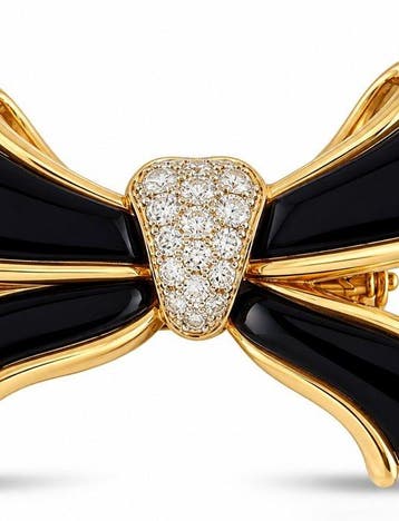 Hanger - 14 karaat Vintage 14k geelgoud 0,15 ct diamant en