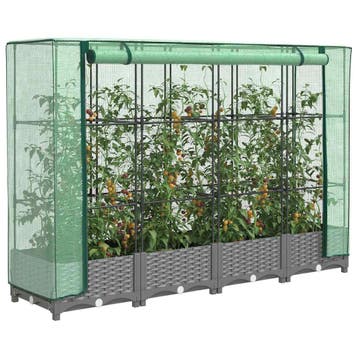 vidaXL Plantenbak verhoogd met kashoes 160x40x123 cm, Verzenden, Nieuw