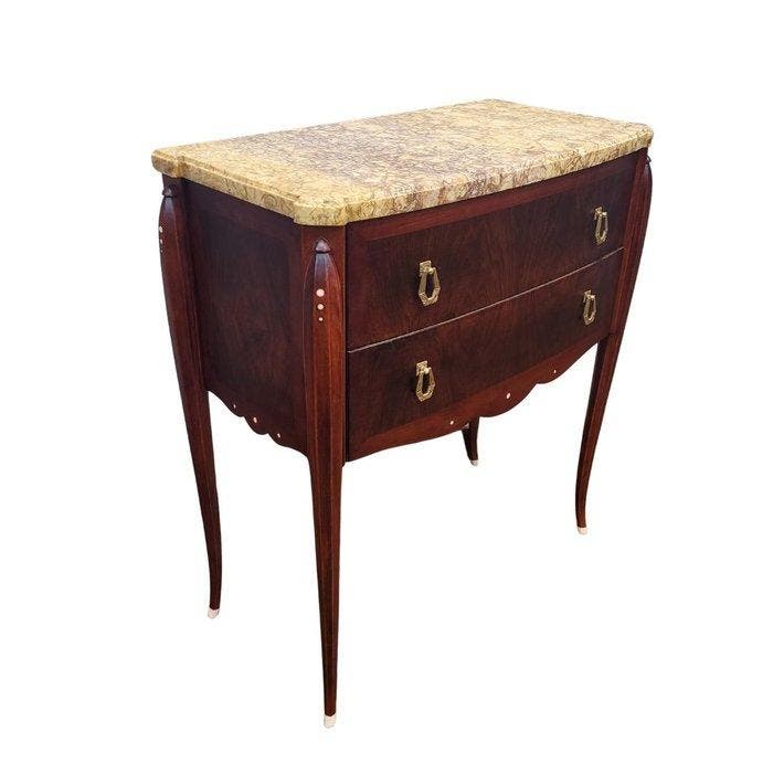 E,Ruhlmann style - Commode - Hout, Marmer - Art Déco commode, Antiquités & Art, Art | Objets design