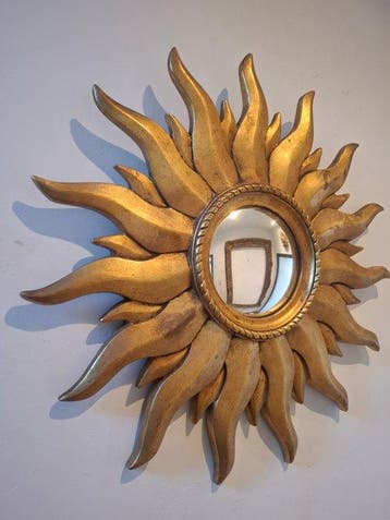 Miroir - Résine - Zonnespiegel rare miroir, Antiek en Kunst