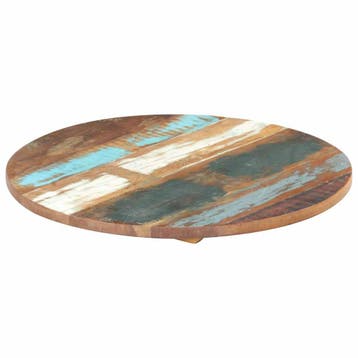 vidaXL Tafelblad rond 25-27 mm 50 cm massief gerecycled hout, Verzenden