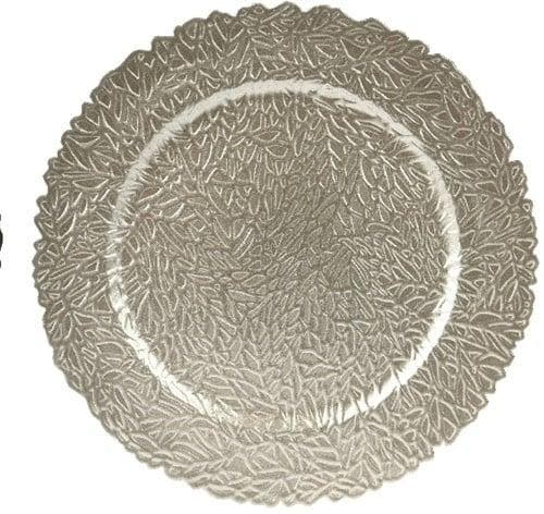 Onderbord Barok Rond Zilver 33 cm, Maison & Meubles, Accessoires pour la Maison | Plantes & Fleurs artificielles