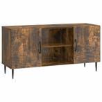 vidaXL TV Kast Gerookt eiken 102 x 34,5 x 50 cm Bewerkt hout, Verzenden