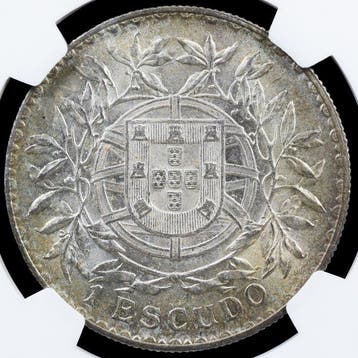 Portugal. Republic. 1 Escudo 1915 - NGC - MS 61 - Escassa -, Postzegels en Munten, Munten | Europa | Niet-Euromunten