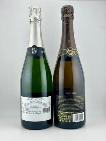 De Saint-Gall, Taittinger - Champagne - 2 Bouteilles (0,75, Verzamelen, Nieuw