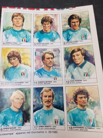 1980 il giornalino Album Euro 80 - con set da incollare