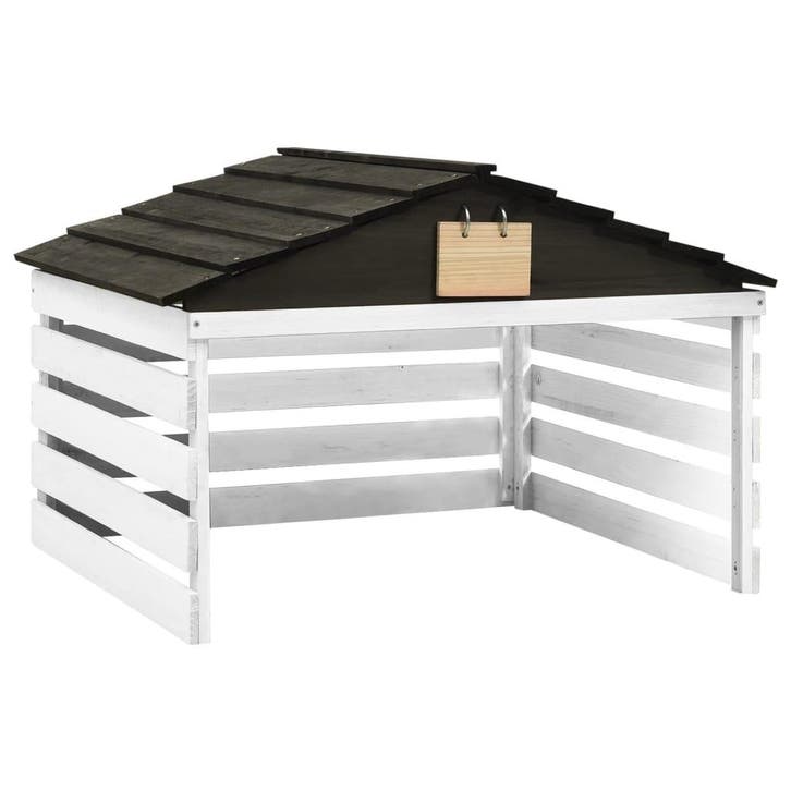 vidaXL Overkapping voor grasmaaier 78x74x54 cm vurenhout, Jardin & Terrasse, Tondeuses à gazon, Envoi