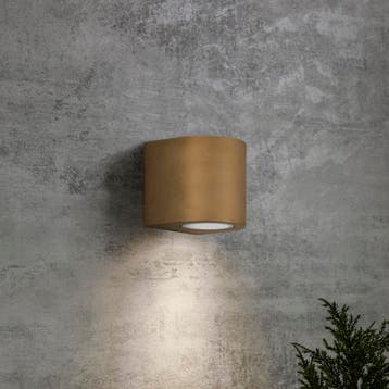 Wandverlichting modern Big Noa Muurlamp Messing, Tuin en Terras, Buitenverlichting, Overige materialen, Verzenden, Minder dan 50 watt