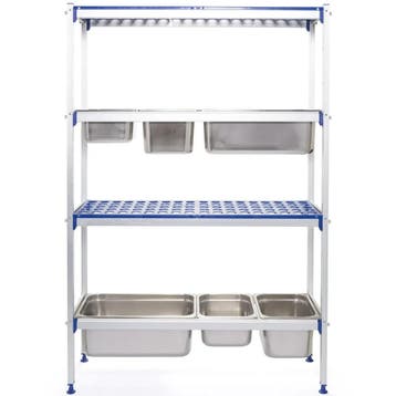 Opbergrek | Aluminium/Kunststof | 4 Schappen |, Zakelijke goederen, Verzenden, Nieuw in verpakking