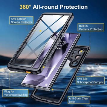 Samsung Galaxy S24 Ultra Waterdicht Hoesje - Full Body Heavy, Verzenden
