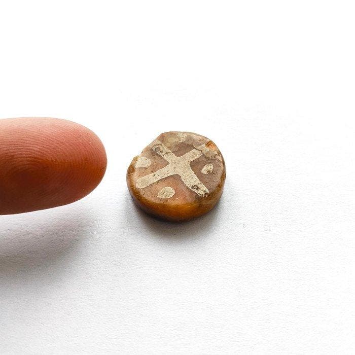 Anciennes Birmanie, États Pyu Agate gravée Perle ronde avec, Antiquités & Art, Antiquités | Autres Antiquités