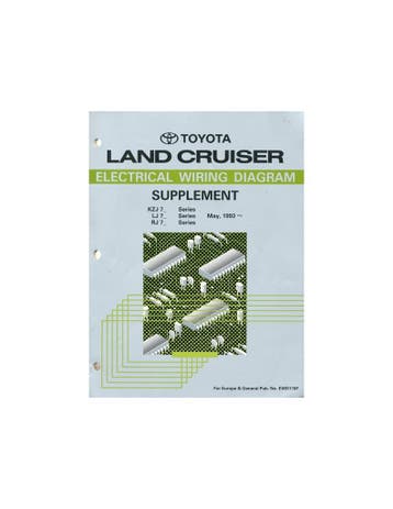 1993 TOYOTA LANDCRUISER ELECTRISCHE SCHEMA'S BIJLAGE WERKP.., Ophalen of Verzenden