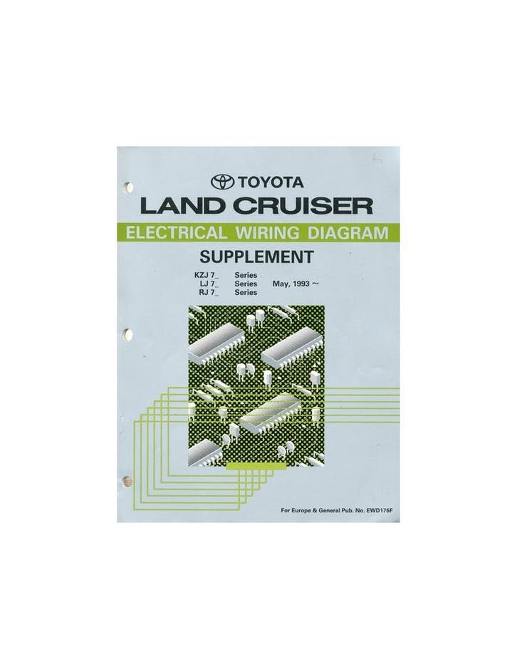 1993 TOYOTA LANDCRUISER ELECTRISCHE SCHEMA'S BIJLAGE WERKP.., Autos : Divers, Modes d'emploi & Notices d'utilisation, Enlèvement ou Envoi