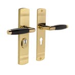 Retro buitendeurbeslag klink/klink PC55 in messing gelakt..., Ophalen of Verzenden, Klink of Kruk