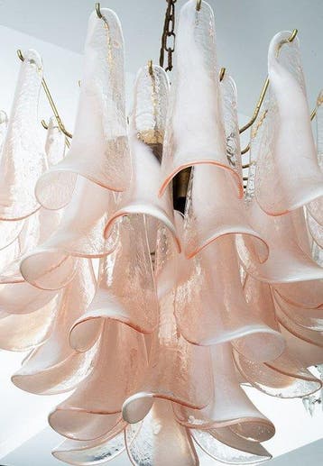 Lustre - Verre - Lustre suspendu, Antiquités & Art