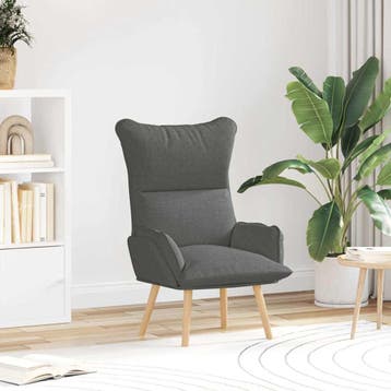 vidaXL Fauteuil Donkergrijs 69 x 74 x 93 cm Stof en, Verzenden, Nieuw