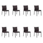 Set van 8 Leren eetkamerstoelen Basic - Toledo Merlin, Ophalen of Verzenden