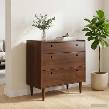 vidaXL Ladekast BILBAO Donker karamel 90 x 45 x 89 cm, Verzenden, Nieuw
