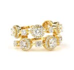 Statement ring - 14 karaat Geel goud - 2.05ct. tw. Diamant