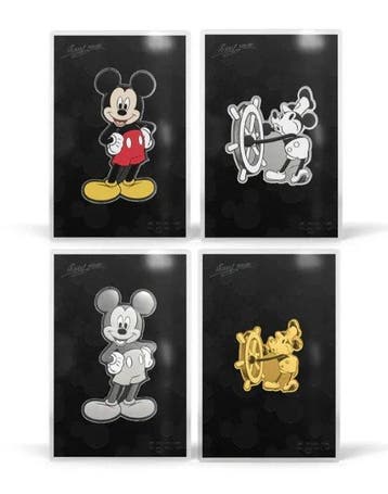 Niue. 2 Dollars 2025 – Disney Blind Box: Mickey Mouse & Gold, Postzegels en Munten