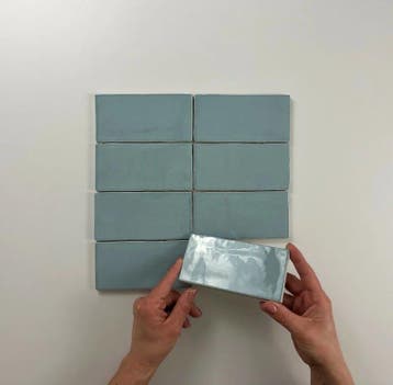 Wandtegel Equipe Cerámica Atlas Blauw Glans 7,5x15, Nieuw, Minder dan 20 cm, 10 m² of meer, Wandtegels