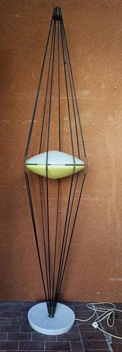 Arredoluce - Angelo Lelii - Lamp - Metaal, Glas, Marmer,, Antiek en Kunst