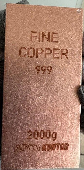 2 kilogram - Koper .999 - Kupfer Kontor - Met certificaat