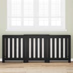 vidaXL Radiator Cover Zwart Eiken 205 x 21,5 x 83,5 cm, Bricolage & Construction, Chauffage & Radiateurs, Verzenden