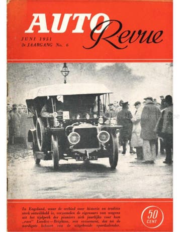 1951 AUTO REVUE MAGAZINE 6 NEDERLANDS, Ophalen of Verzenden