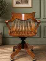 Bureaustoel - Hout, Gietijzer - Captain’s Chair Bureaustoel