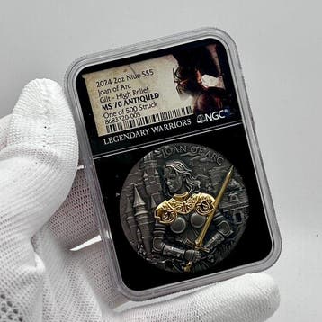 Niue. 5 Dollars Niue 2024 – JOAN OF ARC (NGC) – 2 Oz Silver