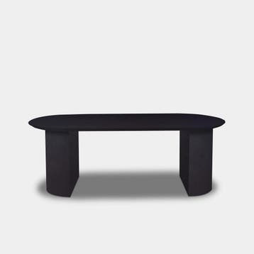 Tafel Plat Ovaal Eikenhout  Half Rond  260x100