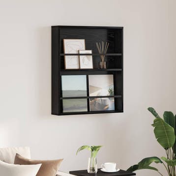 vidaXL Tijdschriftenrek Zwart Eiken 60 x 12 x 70 cm Bewerkt, Verzenden