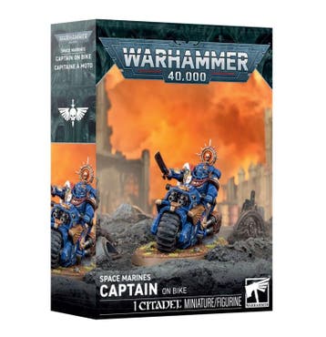 Space Marines Captain on Bike (Warhammer nieuw), Ophalen of Verzenden