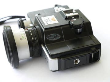 Minolta 110 Zoom SLR mit Zoom Rokkor Macro 4.5/25-50mm für