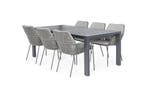 Suns Punta 6-persoons dining set antraciet met uitschuifbare